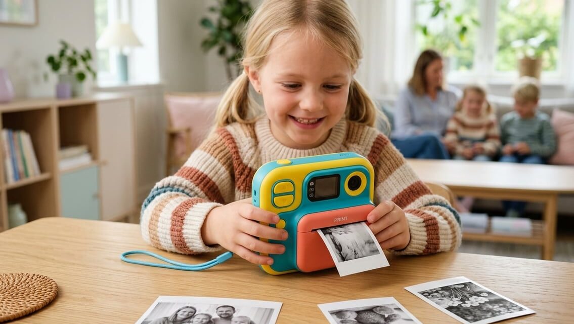 Kamera til børn med print – billeder direkte fra kameraet