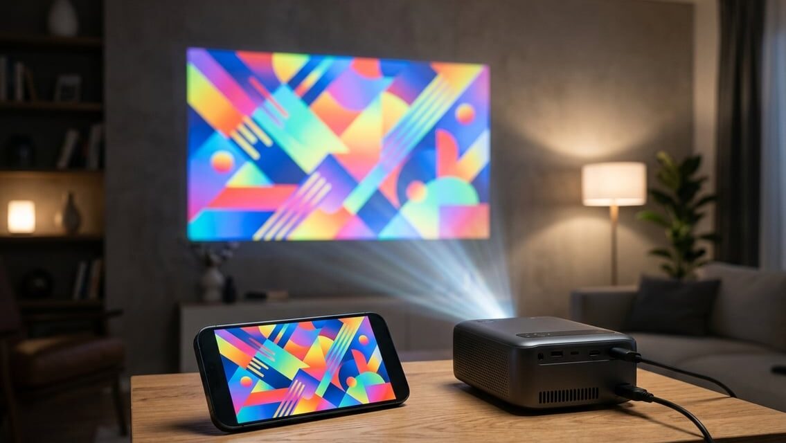 Projektor til mobilen – sådan får du indhold fra telefonen op på storskærm